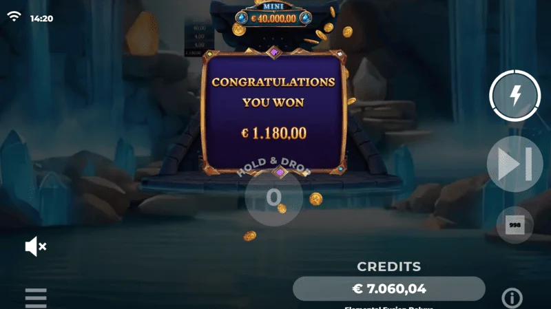 Elemental Fusion Plinko Deluxe - total win in the round